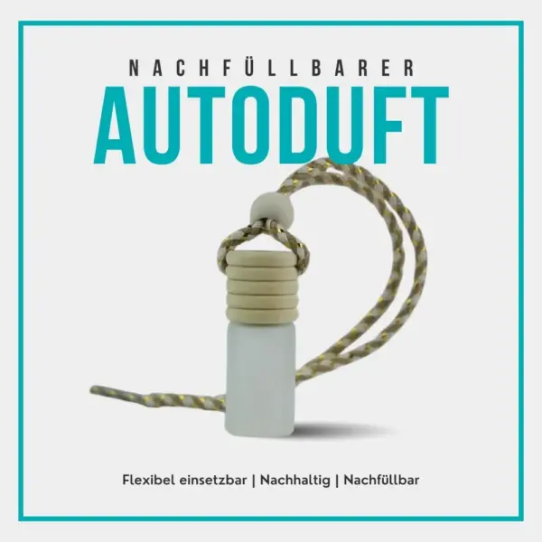 Autoduft aus Glas & Holz – Nachfüllbarer Duftspender fürs Lüftungsgitter – Bild 3