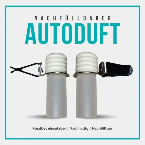Autoduft aus Glas & Holz – Nachfüllbarer Duftspender fürs Lüftungsgitter – Bild 2