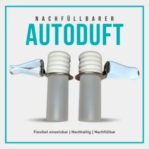 Autoduft aus Glas & Holz – Nachfüllbarer Duftspender fürs Lüftungsgitter