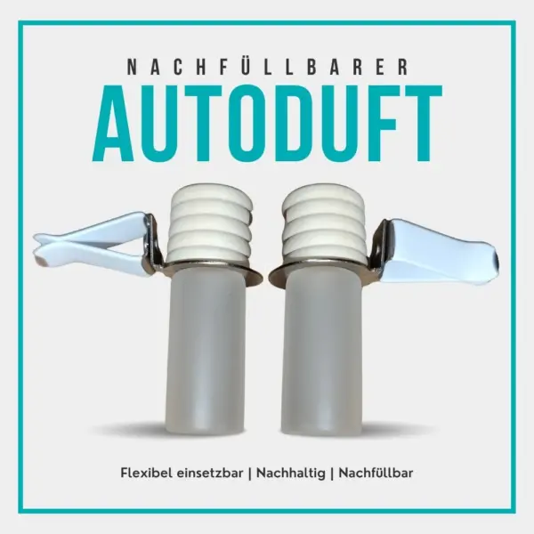 Autoduft aus Glas & Holz – Nachfüllbarer Duftspender fürs Lüftungsgitter